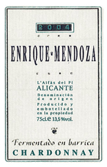 ENRIQUE MENDOZA CHARDONNAY - light barrel aging