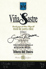 VIÑA SASTRE PAGO DE SANTA CRUZ - wine for aging